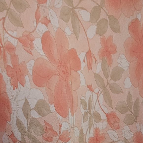 LOFT 100% Silk floral coral dress Size 12 - Picture 6 of 6